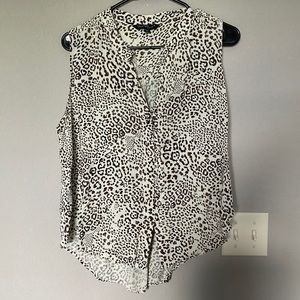 Leopard print sleeveless camisole